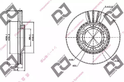 Тормозной диск DJ PARTS BD1030